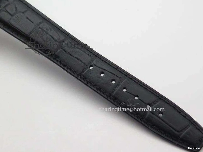 MIROTIME 0309 UrbanStyle Portuguese Tourbillon Power Reserve Moonphase SS White Dial On Black Leather Strap 7318